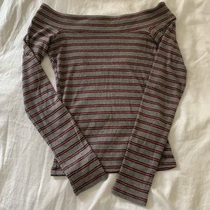 Off the shoulder stripped top